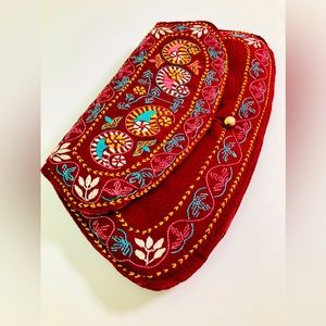 Vintage Embroidered Clutch